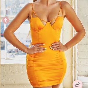 Show stopping strappy stain mini dress